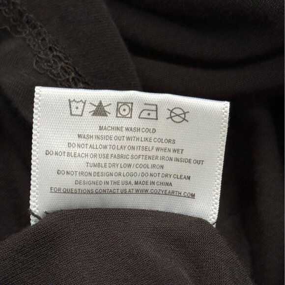 Cozy Earth Womens Black Pajama Top Short Sleeve Button-UP PJ Bamboo Size XL - Picture 8 of 8